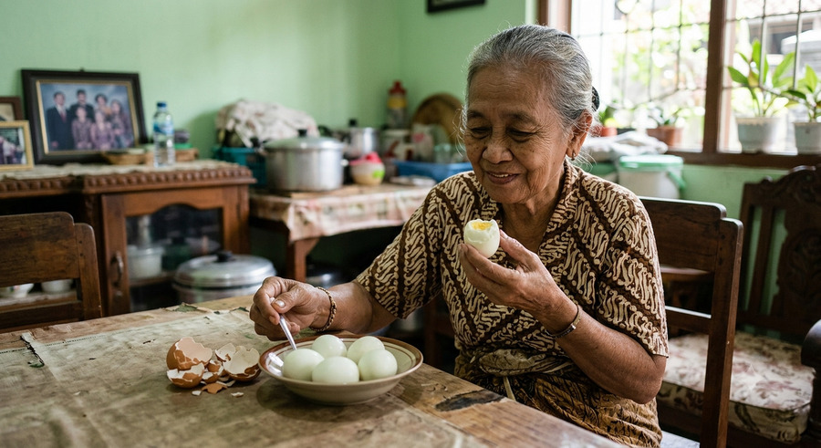 makan 5 telur seminggu